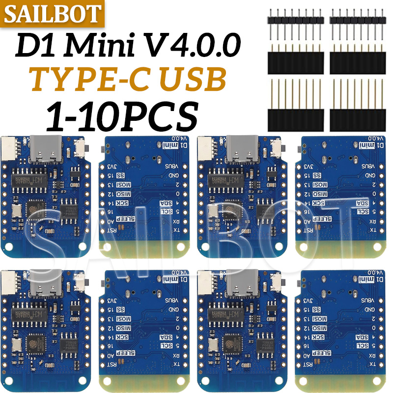 Esp8266 Nodemcu Board - 1-10 adet WeMos D1 Mini ESP8266